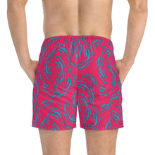 Load image into Gallery viewer, Berry Wavey Swim Trunks