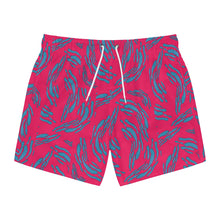 Load image into Gallery viewer, Berry Wavey Swim Trunks